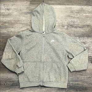 Nike Kids Light Gray Full-Zip Hoodie
